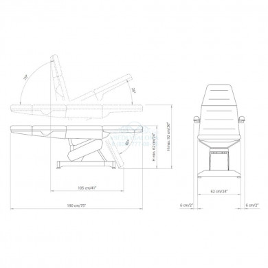 Кресло косметологическое "LEMI SYNCRO BI-ZAK"